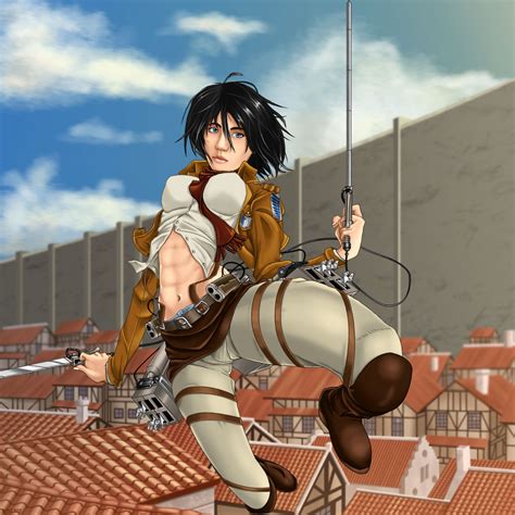 oiled up mikasa